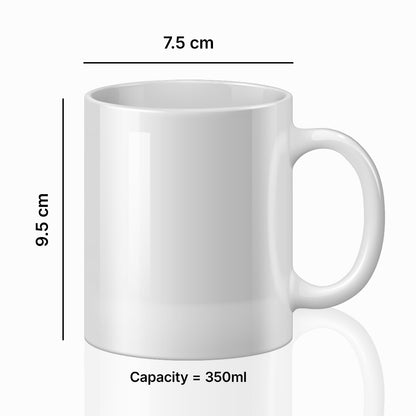 Sukoon With Cute Illustration Mom & Daughter Ceramic Coffee Mug for Mother | Mother's Day Gift