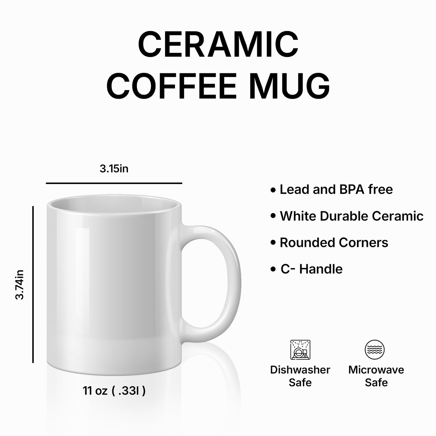 Sukoon With Cute Illustration Mom & Daughter Ceramic Coffee Mug for Mother | Mother's Day Gift